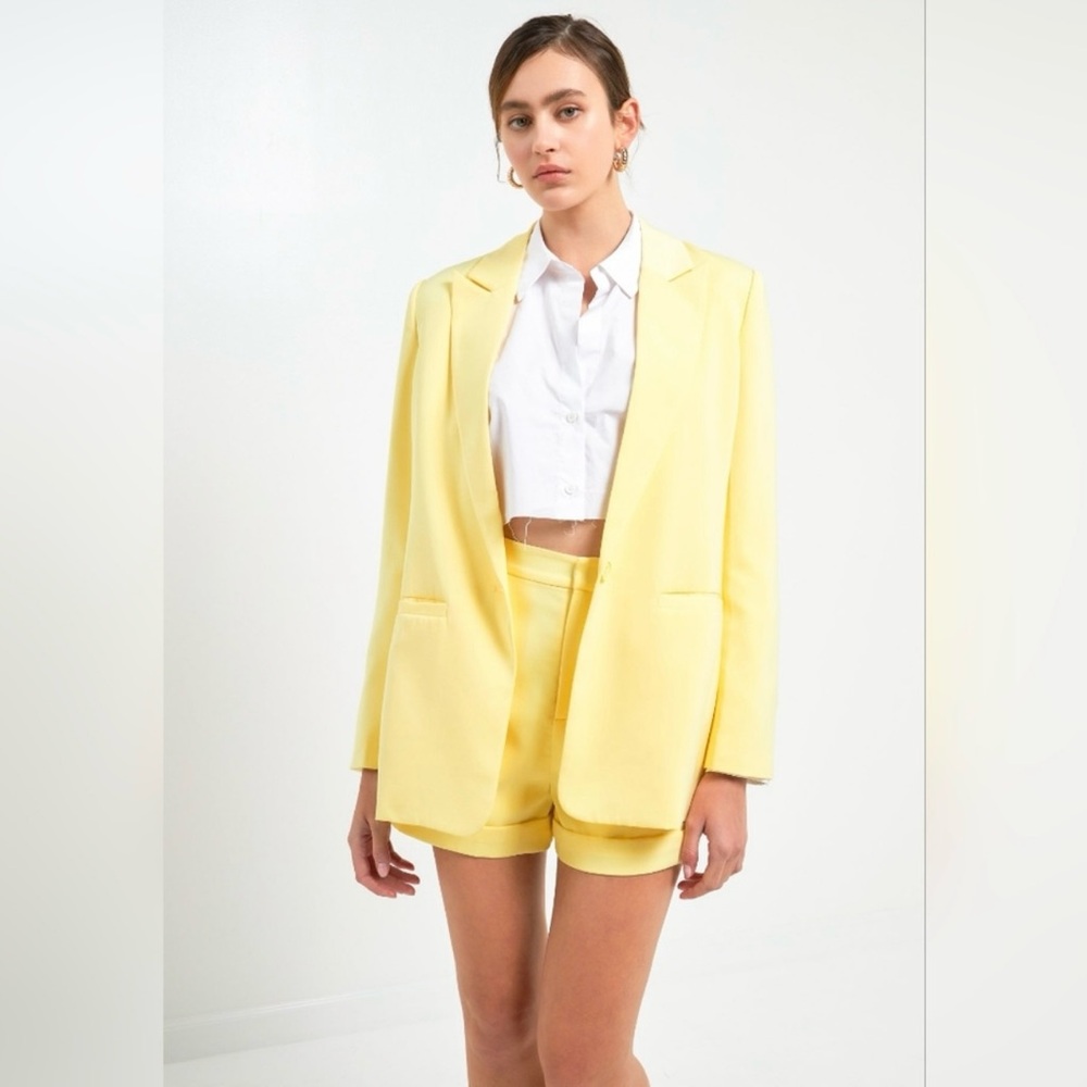 Oversized Yellow Blazer Endless Rose